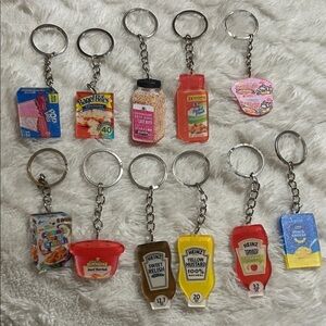 Miniature Food Keychains charms